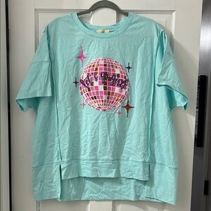 Fantastic Fawn Aqua Disco Ball Tee